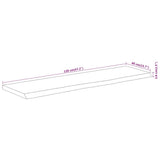 Table Top 120x40x3.8 cm Rectangular Solid Wood Acacia Live Edge 370302