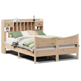 ZNTS Bed Frame without Mattress 140x200 cm Solid Wood Pine 3323377