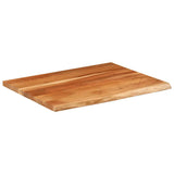 Desk Top 90x80x2.5 cm Rectangular Solid Wood Acacia Live Edge 370267