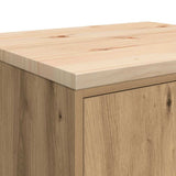 Garage Storage Cabinet Artisan Oak 60x51x85 cm Solid Wood Pine 860579