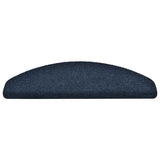Stair Mats Self-adhesive 30 pcs 65x21x4 cm Navy Half Round Large 3365665