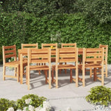 9 Piece Garden Dining Set Solid Wood Teak 3157192