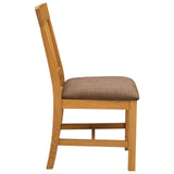 Dining Chair VENLO 2 pcs Solid Oak Wood Natural and Grey 42039152