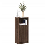Sideboard with LED Brown Oak 42.5x34x100 cm Engineered Wood 852158