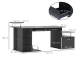 Computer Desk PC Workstation with Drawer Shelves CPU Storage Rack Home Office Furniture 152 x 60 x T3398P377529