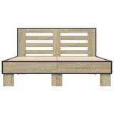 Bed Frame without Mattress Sonoma Oak 140x200 cm 3280103