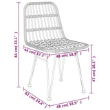 5 Piece Garden Dining Set Black Poly Rattan 3157896