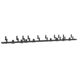 Sliding Door Hardware Kit 305 cm Steel Black 3295747