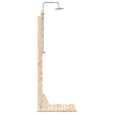 Outdoor Shower 223 cm Solid Pine Wood and Stainless Steel 886328