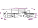 Outdoor Sofa Set 4 pcs Natural 3374624