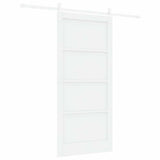 Sliding Door White 93 x 202 cm Solid Pine Wood 3333263