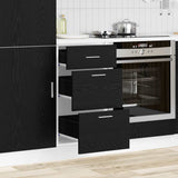 Kitchen Base Cabinet with Drawer Black Oak 40 x 46 x 81.5 cm 876659