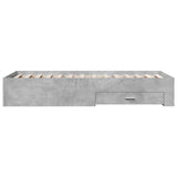 Bed Frame with Storage Concrete Grey 80 x 200 cm 3429530