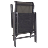 Sunlounger Black Aluminium Medium Adjustable Armrests 42766
