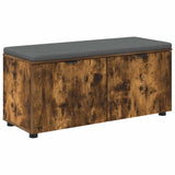 Hall Bench with Cushion with Shelf Smoked Oak 100 x 38 x 46 cm 891492