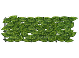 Balcony Screen with Leaves Green and Yellow 500 x 75 cm 42040640