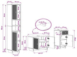 3 Piece Bathroom Cabinet Set EDE Engineered Wood 3417827