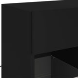 TV Wall Cabinet with LED Lights Black 58.5x30x60.5 cm 837093