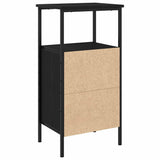 Bedside Cabinet 2 pcs Black Oak 41 x 31 x 80 cm Engineered Wood 862918
