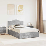 Bed Frame Concrete Grey 120 x 200 cm Engineered Wood 3413624
