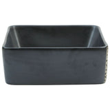 Countertop Basin Black Rectangular 46x35.5x13 cm Ceramic 155073