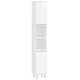ZNTS 3 Piece Bathroom Cabinet Set High Gloss White Engineered Wood 3187791