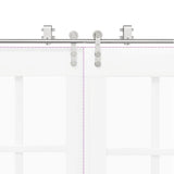 Sliding Door Hardware Kit 200 cm Stainless Steel Silver 3295762