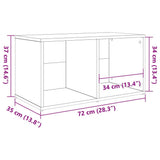 TV Cabinet Set Wall-mounted 3 pcs Brown Engineered Wood 3393254