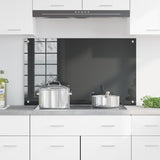 Kitchen Backsplash Dark Grey 100 x 60 cm Tempered Glass 42001249