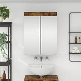 Bathroom Mirror Cabinet TULUM Smoked Oak 60 x 16.5 x 78 cm 880366