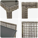 Garden Dining Set 9 pcs Grey Poly rattan 3334877