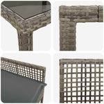 Garden Dining Set 11 pcs Grey Poly rattan 3334878