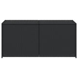 Garden Storage Box Black 283L Poly Rattan 365312