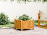 Garden Planter with Liner 42x42x40 cm Solid Wood Acacia 366434