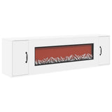 Electric Fireplace White 155 x 30 x 44 cm Engineered wood 8021015