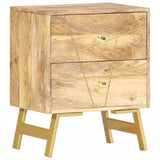 285876 Bedside Cabinet 40x30x50 cm Solid Mango Wood