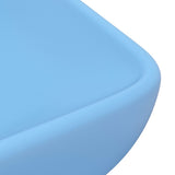 Luxury Basin Rectangular Matt Light Blue 71x38 cm Ceramic 146956