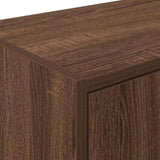 ZNTS Garage Wall Cabinets 2 pcs Brown Oak Engineered Wood 860656