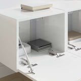 TV Wall Cabinet 2 pcs Gloss White 39 x 31 x 29.5 cm 892178