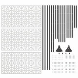 Privacy Screen Grey 100 x 50 x 180 cm Steel 868574
