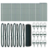 Fence with Posts Green 0.4 x 100 m PVC-coated steel 3352729