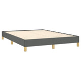 Bed Frame without Mattress Dark Grey 152x203 cm Queen Fabric 346860