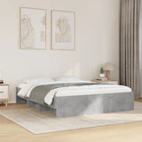 Bed Frame Concrete grey Engineered wood, Plywood Double Bed Frame 3295642