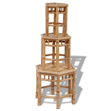 41495 Garden Stools 3 pcs Bamboo