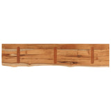 Wall Shelf 110x20x2.5 cm Rectangular Solid Wood Acacia Live Edge 370229
