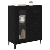 Sideboard Black Oak 69.5 x 34 x 90 cm Engineered Wood and Iron 880844