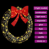 Wreath with 80 LEDs Warm white 91 x 91 x 9 cm PET 42019137