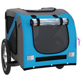 Pet Bike Trailer Blue and Grey Oxford Fabric and Iron 93876