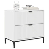Bedside Table White 63.5 x 36 x 61 cm Engineered wood 883464