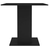 Dining Table Black Engineered wood 80x80 cm Durable 800253